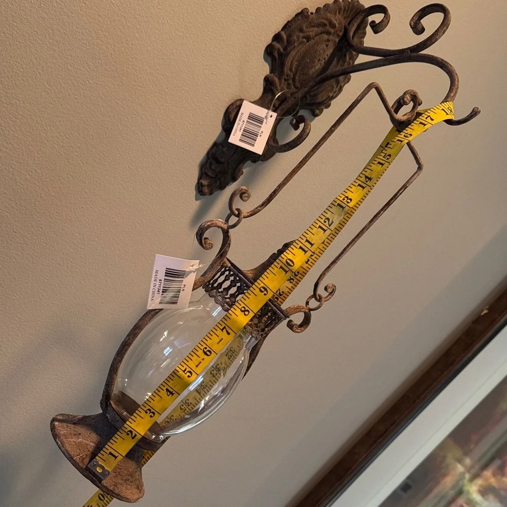 Rustic Brown Lantern Wall hanging lantern Accent NWT